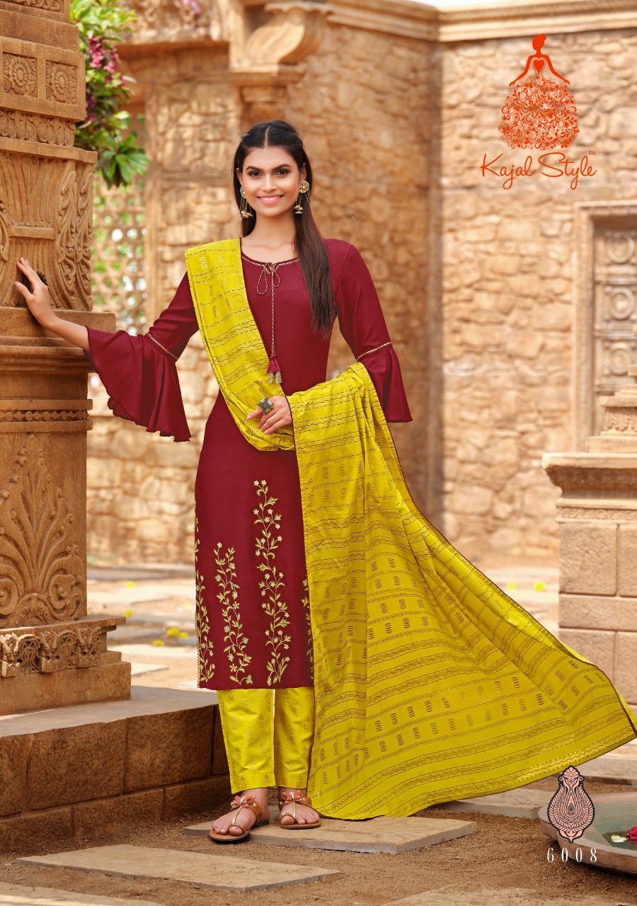 Dry Cleaning Gulzar Vol 6 By Kajal Style Fancy Kurtis With Bottom