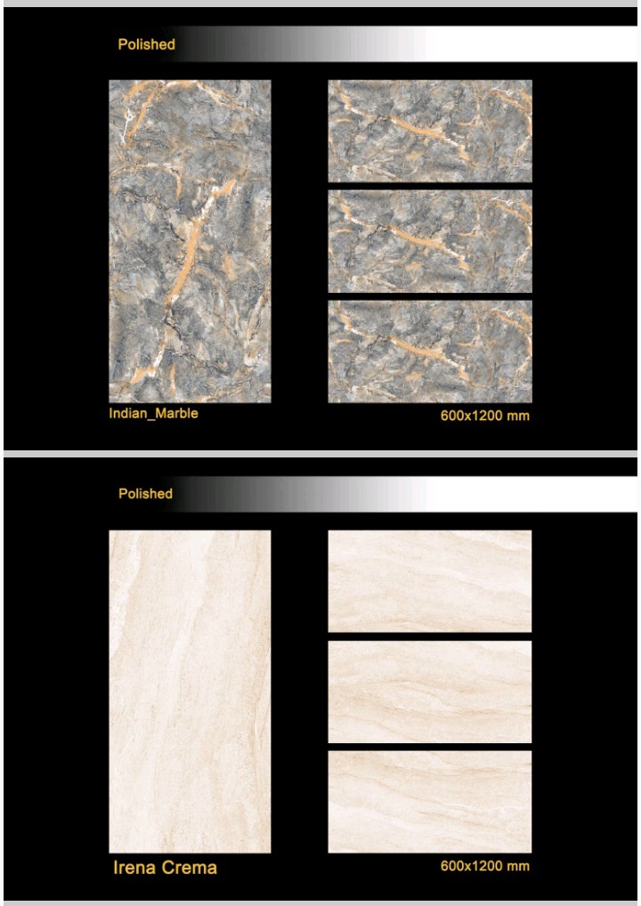 All 600 X 1200 Mm Polished Glazed Porcelain Tiles