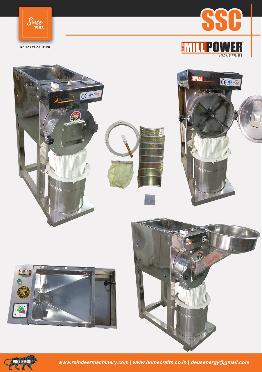 Stainless Steel Two In One Pulverizer Flour Mill Machine