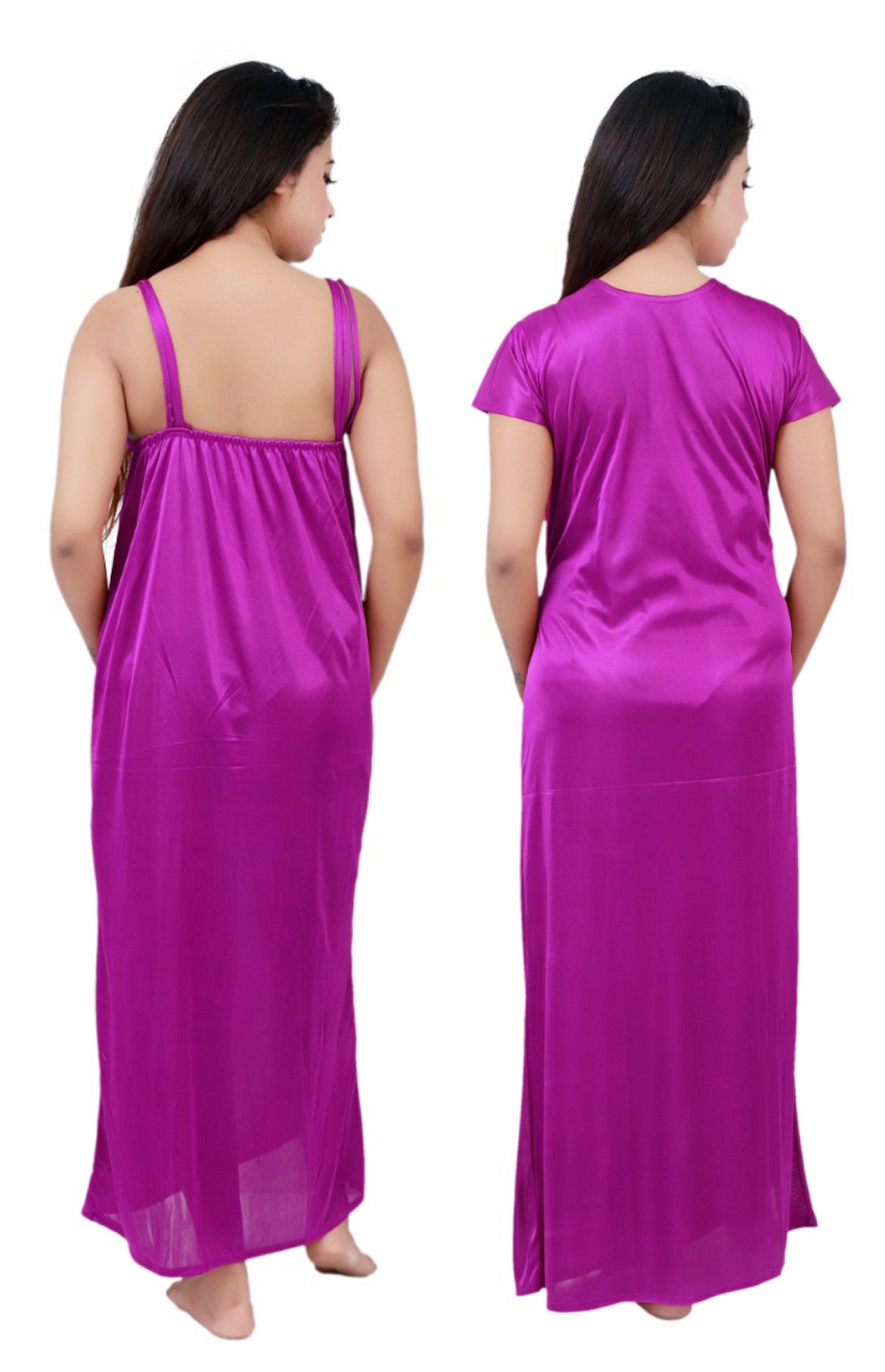 Red Blue Green Mejenta Mehroon Rani Purple Cherry Black Ladies 2 Piece Night Dress 2 Piece Set