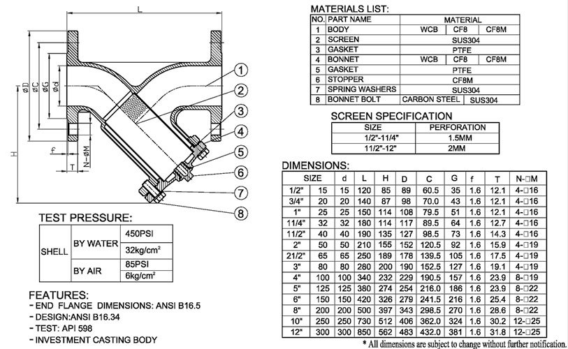 Y Type Angle Valve Application: Water
