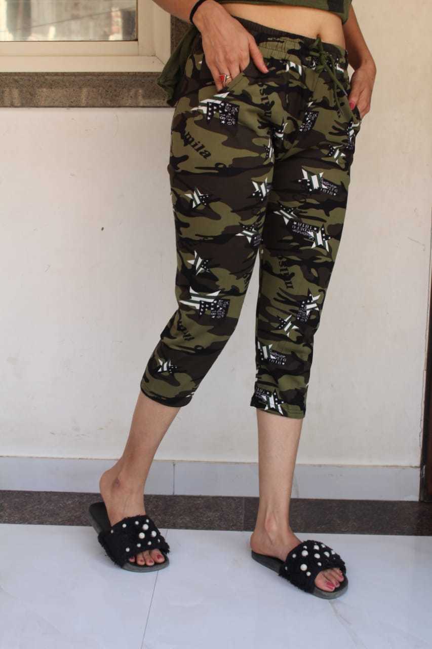 Ladies Capry - Imported Malai Cotton, Free Size 28 To 32, Length 26 Inch, Regular Color, Breathable & Washable | Custom Printed Pattern, Double Pocket Design, All Season Wear