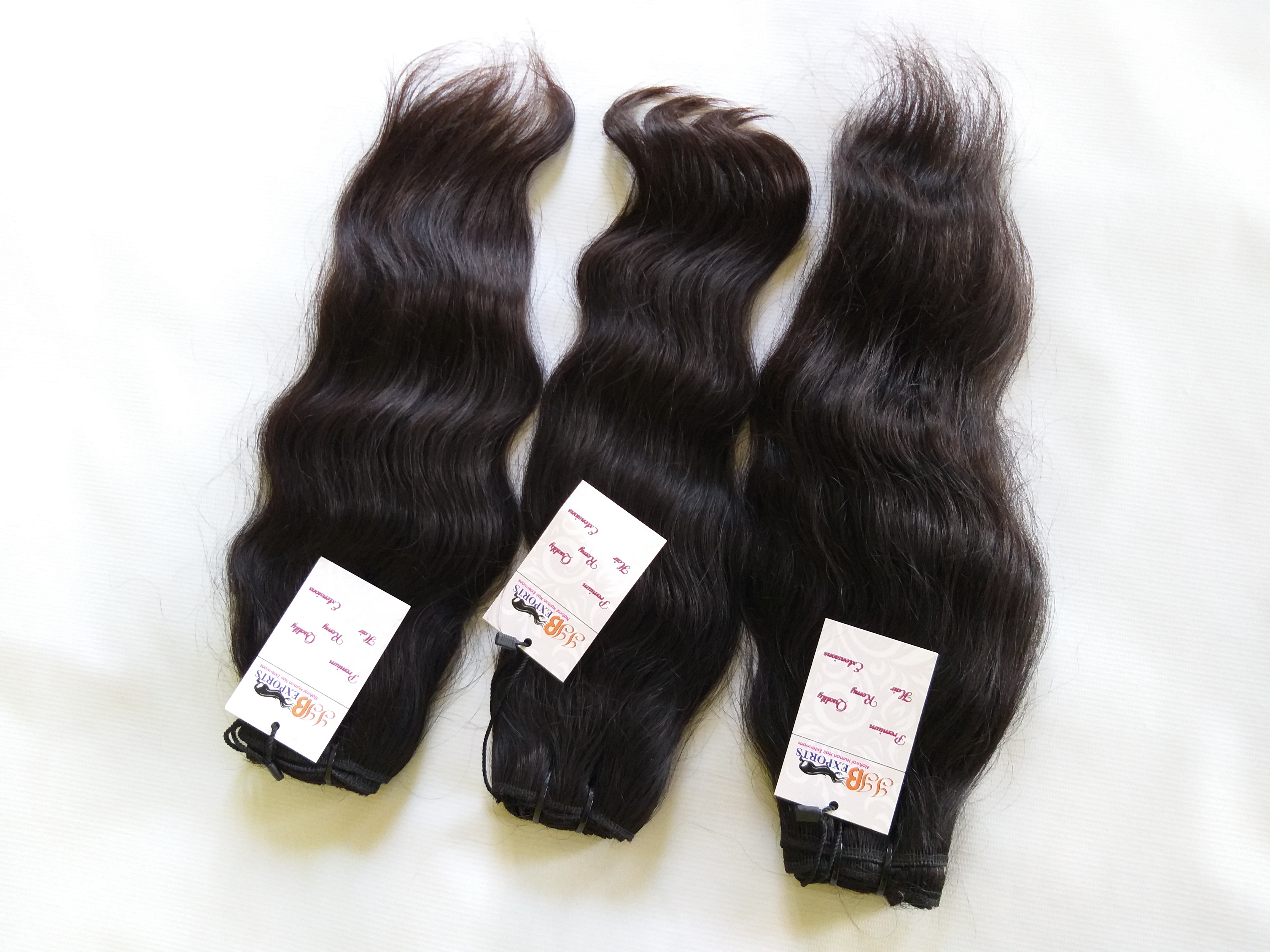 Natural Raw Unprocessed Indian Virgin Wavy Remy Human Hair Bundle Length: 10-32 Inch (In)