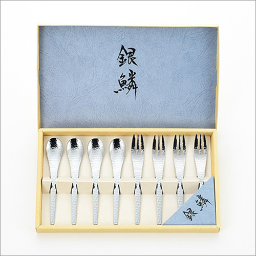Stainless Steel Flatware 8 pcs set Coffee Spoons and Cake Folks Made in Japan