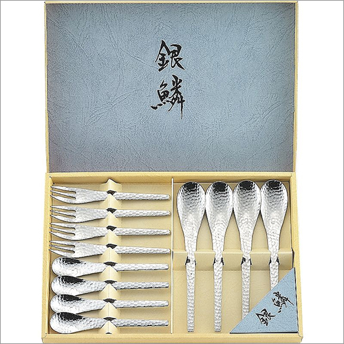 Stainless Steel Flatware 12 pcs Set Coffee Spoons, Dessert Spoons, Cake Folks Made in Japan