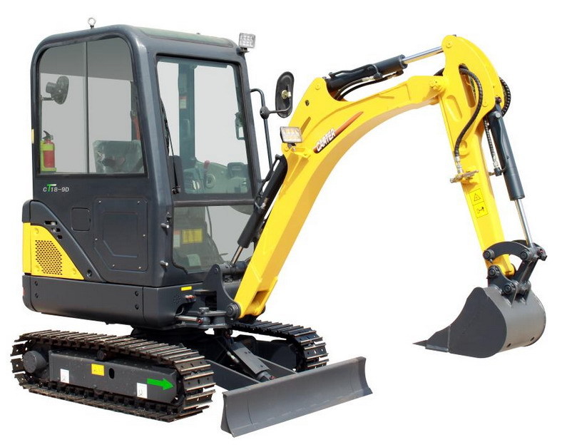 Mini Excavator Micro Digger Mvwexplo Ct25u/ 2.5 Ton - Color: Black & Yellow
