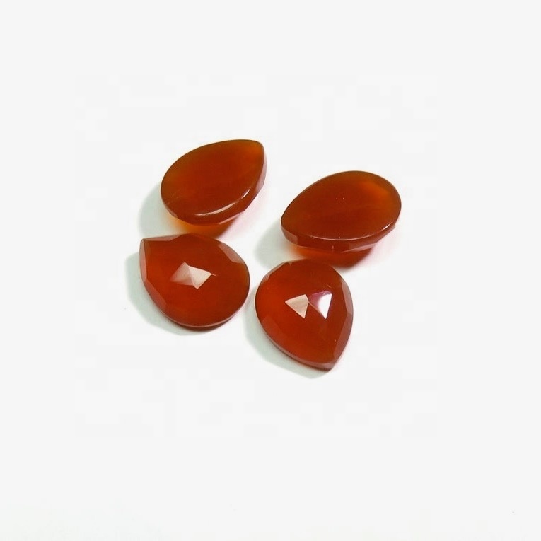 4x6mm Carnelian Rose Cut Pear Loose Gemstones Grade: Aaa