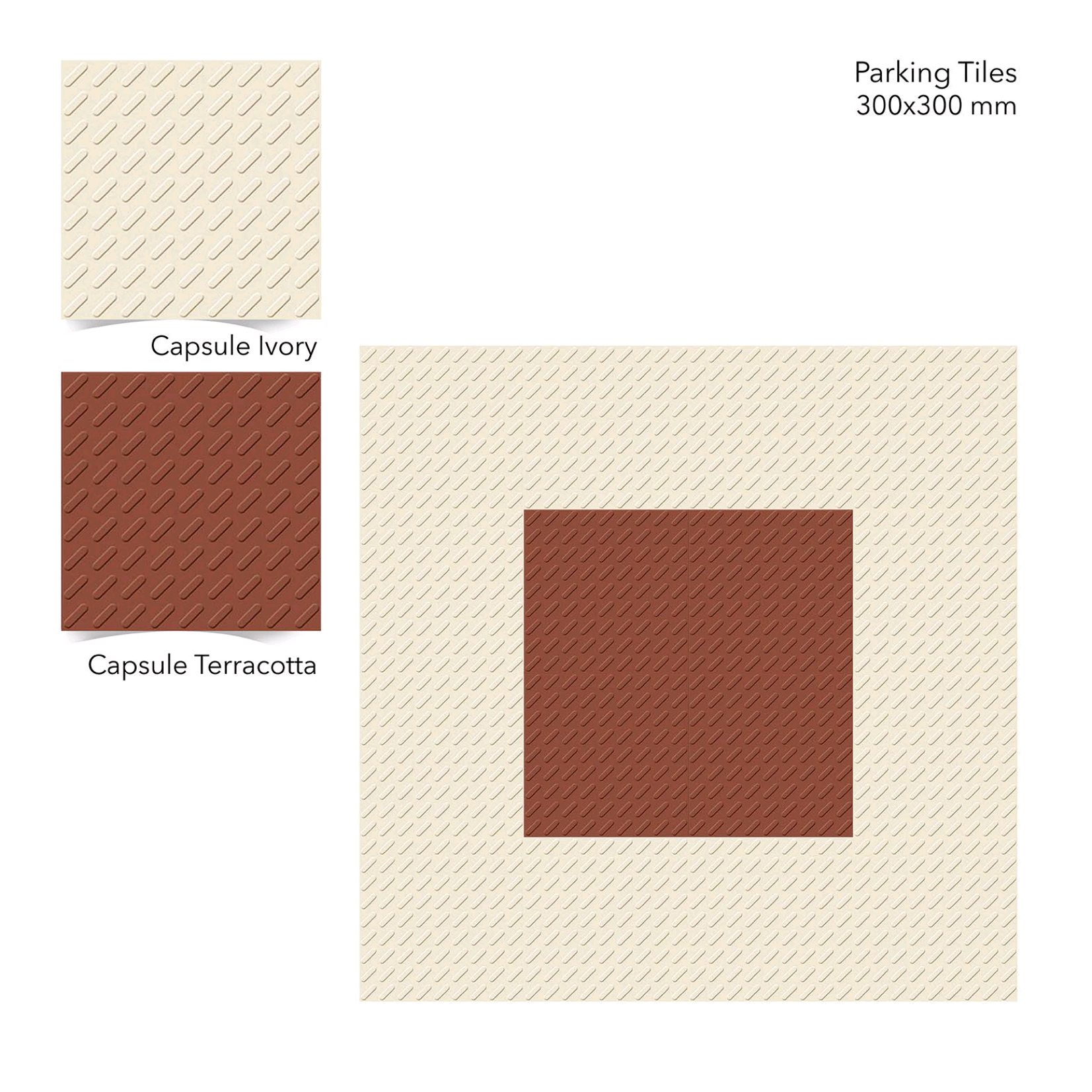 Sugar Series - Ceramic Parking Tiles 300x300/400x400 Mm, Multicolor, Matt Finish | Acid-resistant, Antibacterial, Non-slip, Rustic, Platinum Grade