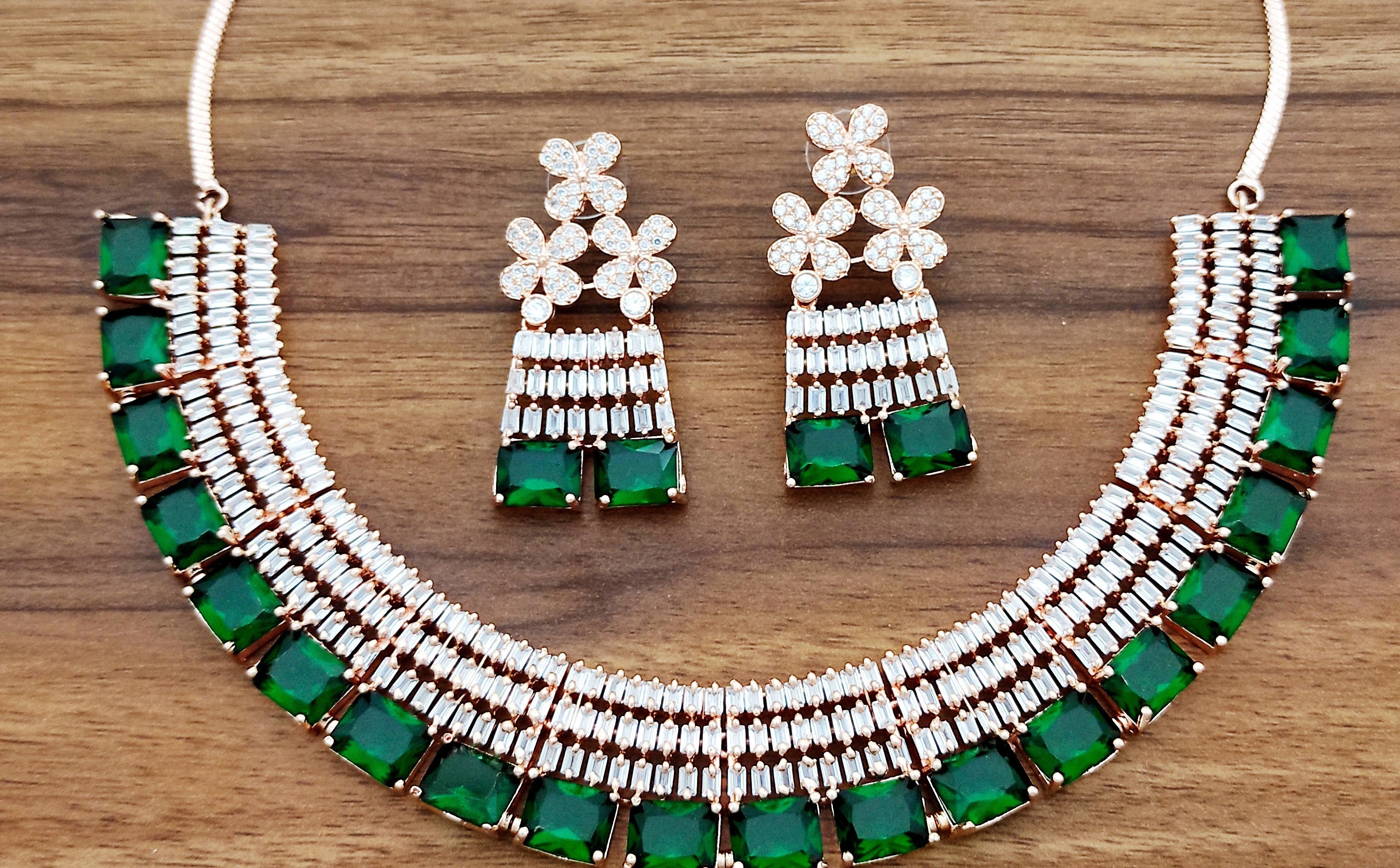 Shimmering Elegant Jewellery Sets - Alloy With Adjustable Sizing, Features American Diamond Accents And Variable Plating