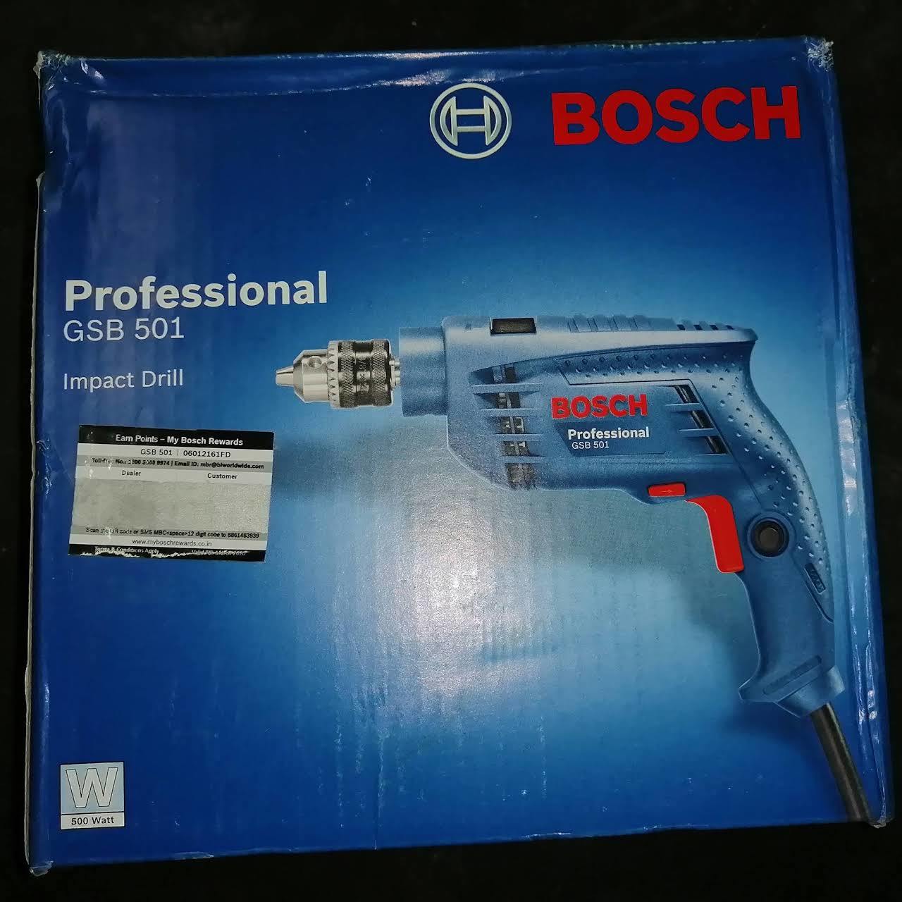 Blue Bosch Professional Impact Drill - Gsb-501