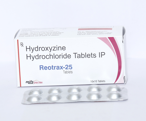 Hydroxyzine Hydrochloride 25mg - Solid Tablets for Allergic Reactions, Sedative Effects for Anxiety Management