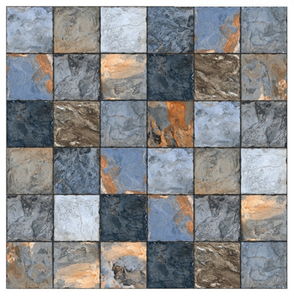 Punch Series - Ceramic Tiles 300x300 / 400x400 Mm | Multi Colour, Acid-resistant, Antibacterial, Non-slip, Stain Resistant, Rugged Design, Matt Finish, 12 Mm Thickness