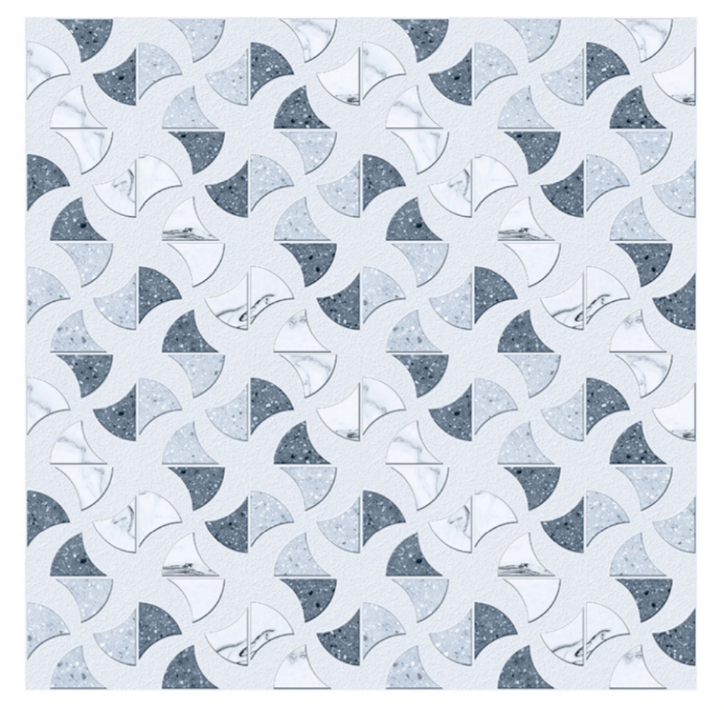 Punch Series - Ceramic Tiles 300x300 / 400x400 Mm | Multi Colour, Acid-resistant, Antibacterial, Non-slip, Stain Resistant, Rugged Design, Matt Finish, 12 Mm Thickness
