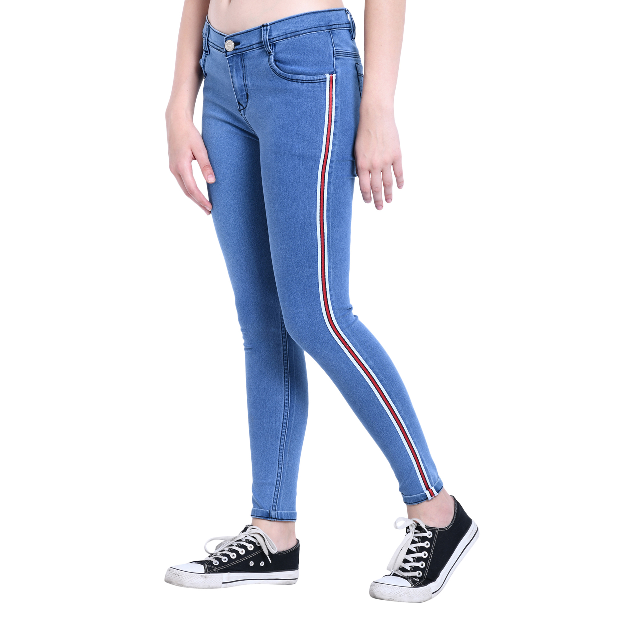Zxn Clothing Ladies Premium Stretchable Slim Fit Denim Jeggings - Denim, 28 To 38 Waist Size, Various Colors And Patterns | Perfect For Parties, Meetings, And Functions