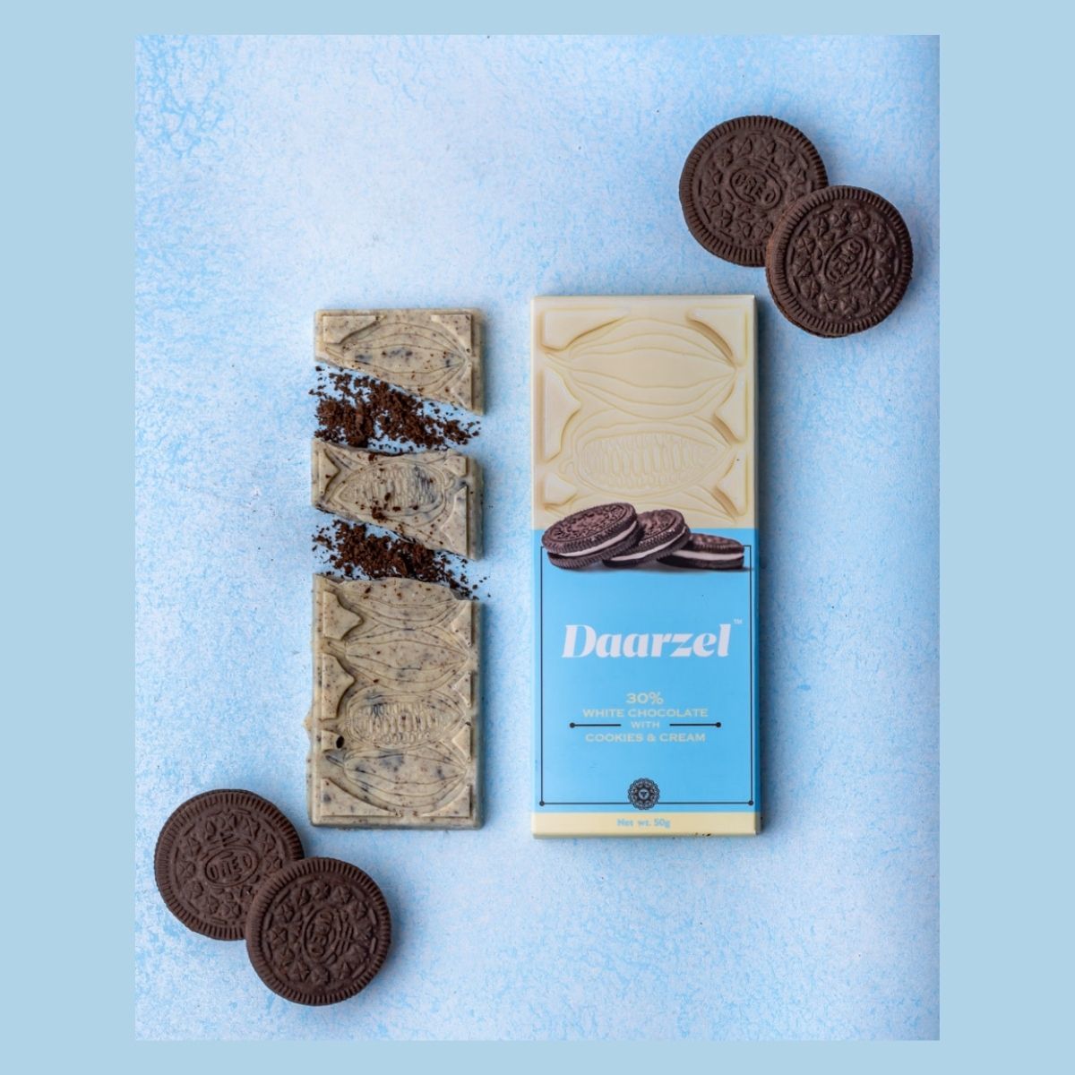 Bar White Chocolate - Cookies And Cream With Milk Chocolate