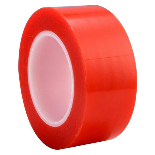 130 Mic Red Double Sided Polyester Tape - Coating Type: Solvent-based Adhesive Coating