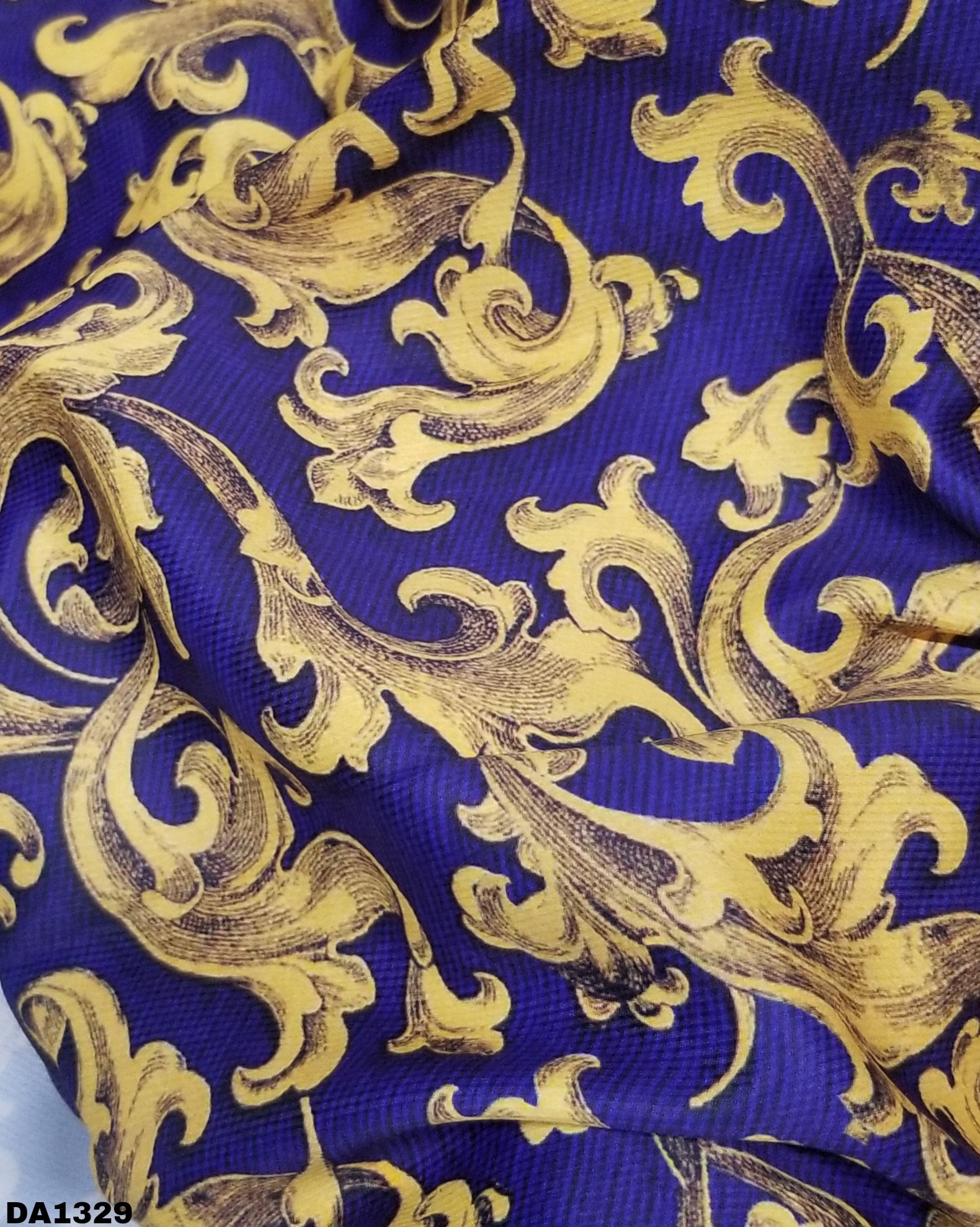 Twill Silk Digital Print Fabric - 58" Width, Multi-color Design | Washable Material For Garments