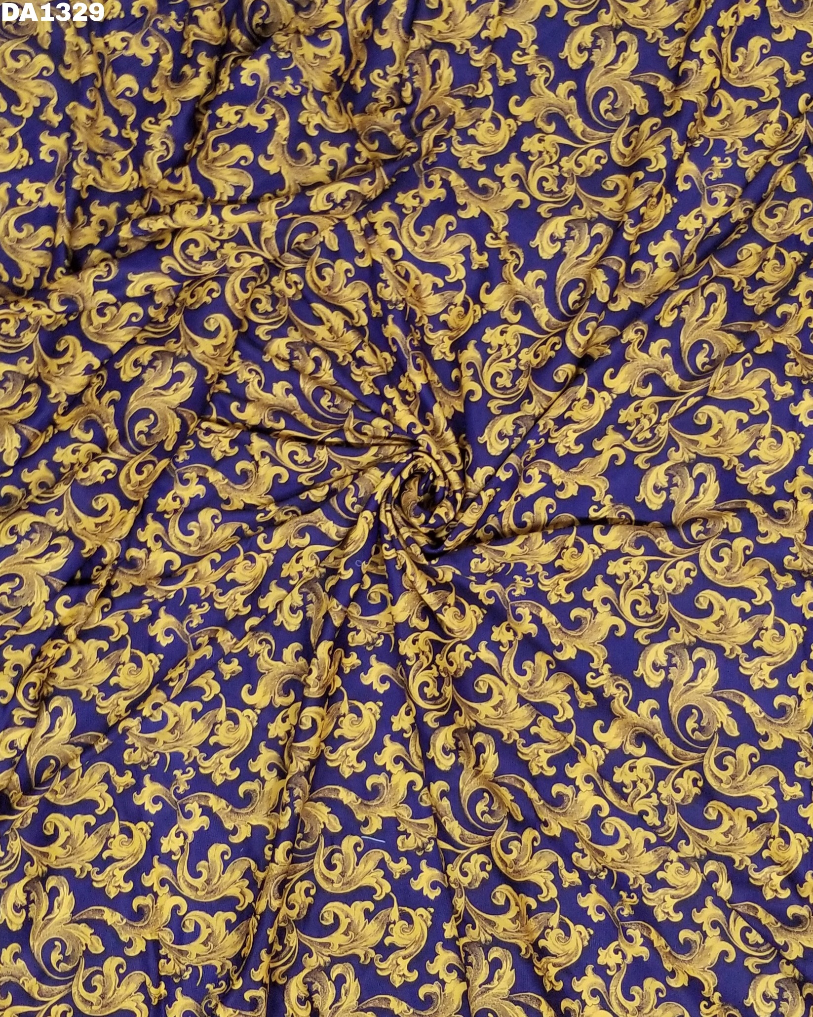 Twill Silk Digital Print Fabric - 58" Width, Multi-color Design | Washable Material For Garments