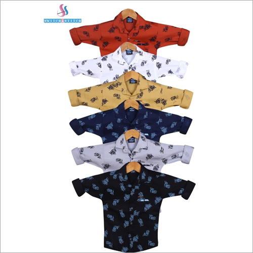 Kids Floral Printed Shirts - Cotton Blend, Sizes: S, M, L, XL | Bead Closure, Washable, Charming Floral Patterns