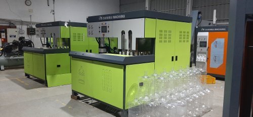 Green 120 Bph 1 Cavity Semi Automatic 20 Ltr Jar Blowing Machine