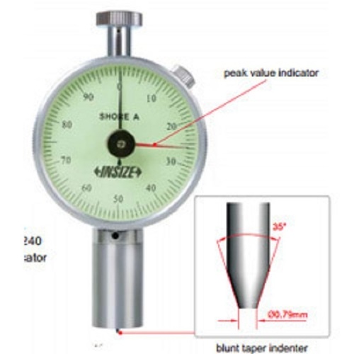 INSIZE ISH-SAM Shore Durometer - Plastic, 115x60x25mm Dimensions | Yellow Color, 2-Year Warranty, Voltage 230V