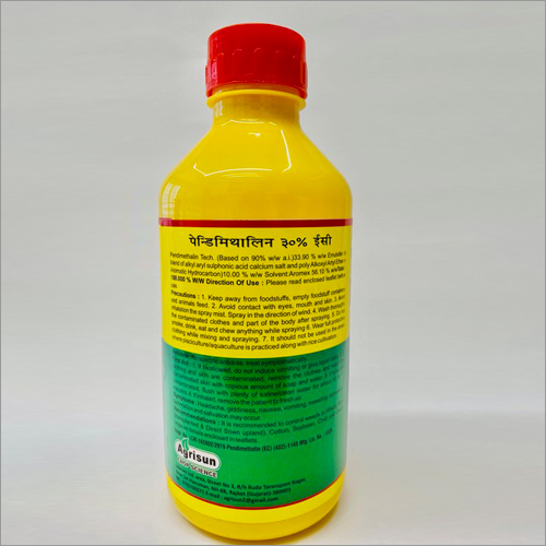 Pendimethalin - 30% Ec , Yellow Liquid Formulation In Bottle, 100 Ml To 5 Litre Size, Active Ingredient For Effective Weed Control