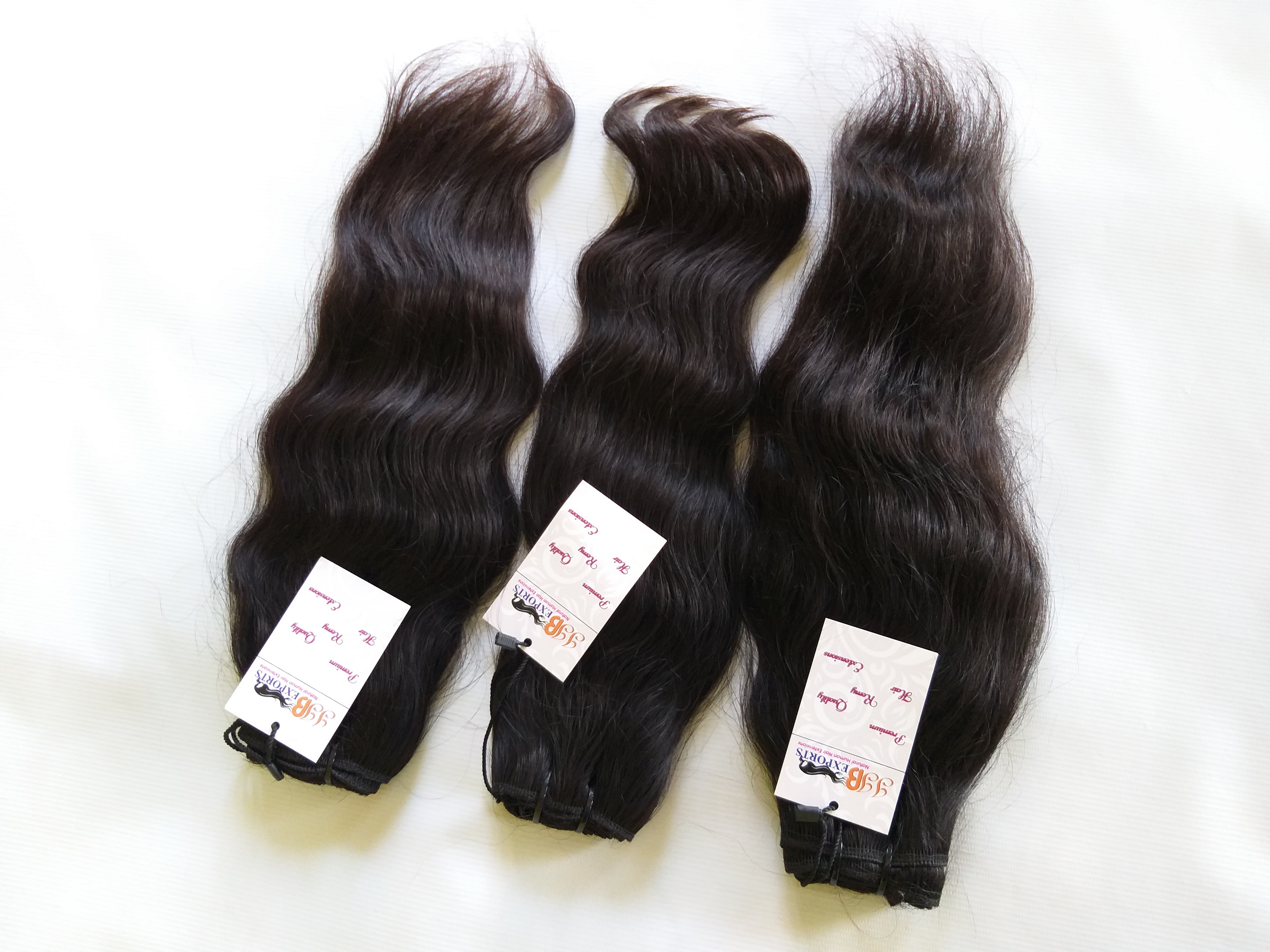 Indian Raw Unprocessed Cuticle Aligned Mink Tangle Free Natural Wavy Human Hair Bundle