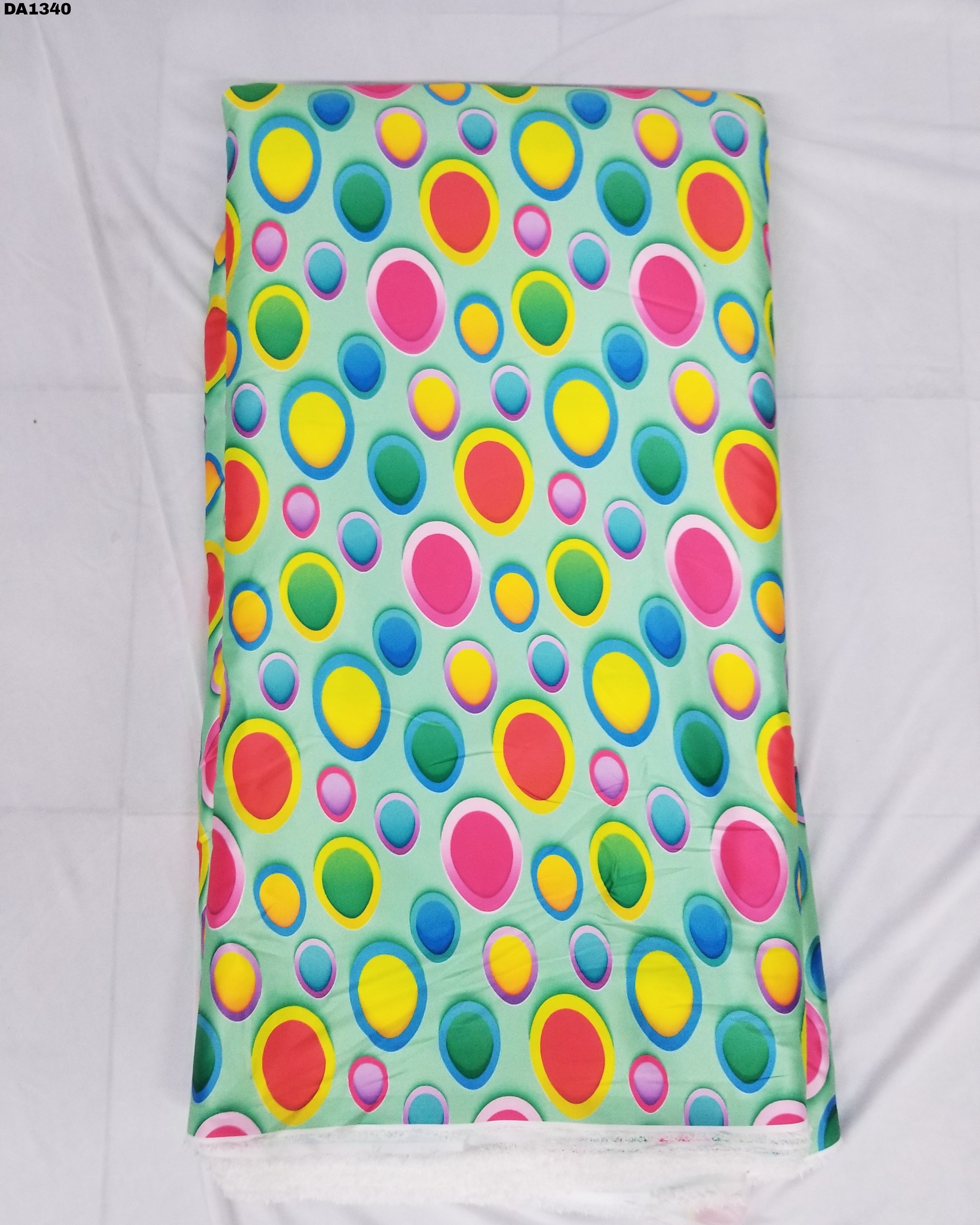 Firozabad Silk Digital Print Fabric - 58 Inch Width, Washable Garment Material, Vibrant Colors As Shown In Images