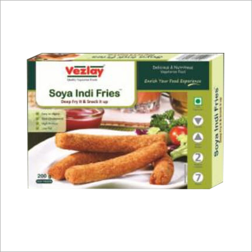 Soya Indi Fries - 200 Grams Crunchy Snack, 12 Months Shelf Life - Rich in Protein, Packed with Taste