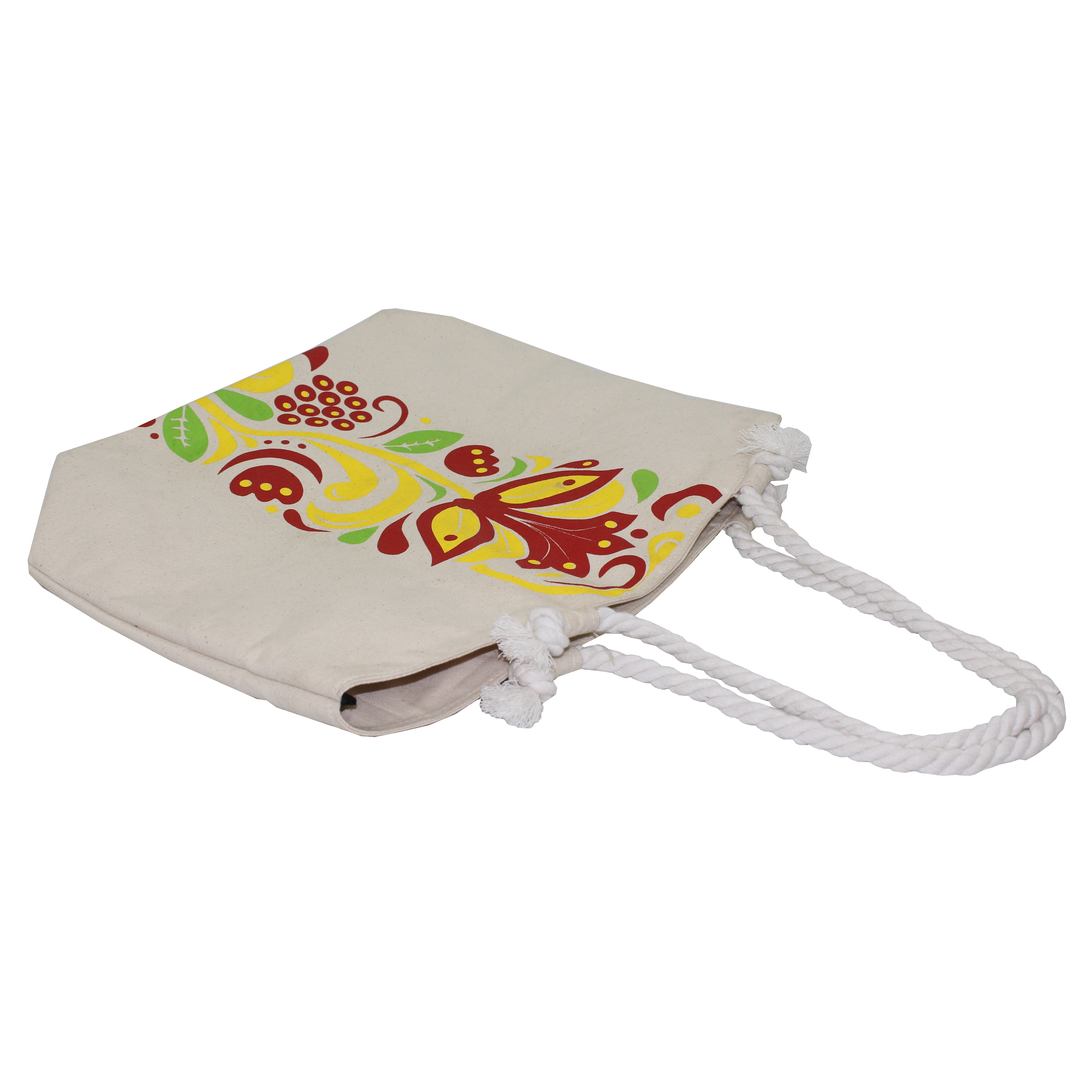 12 Oz Natural Canvas Beach Bag With Inside Lining Capacity: 5 Kgs Kg/day
