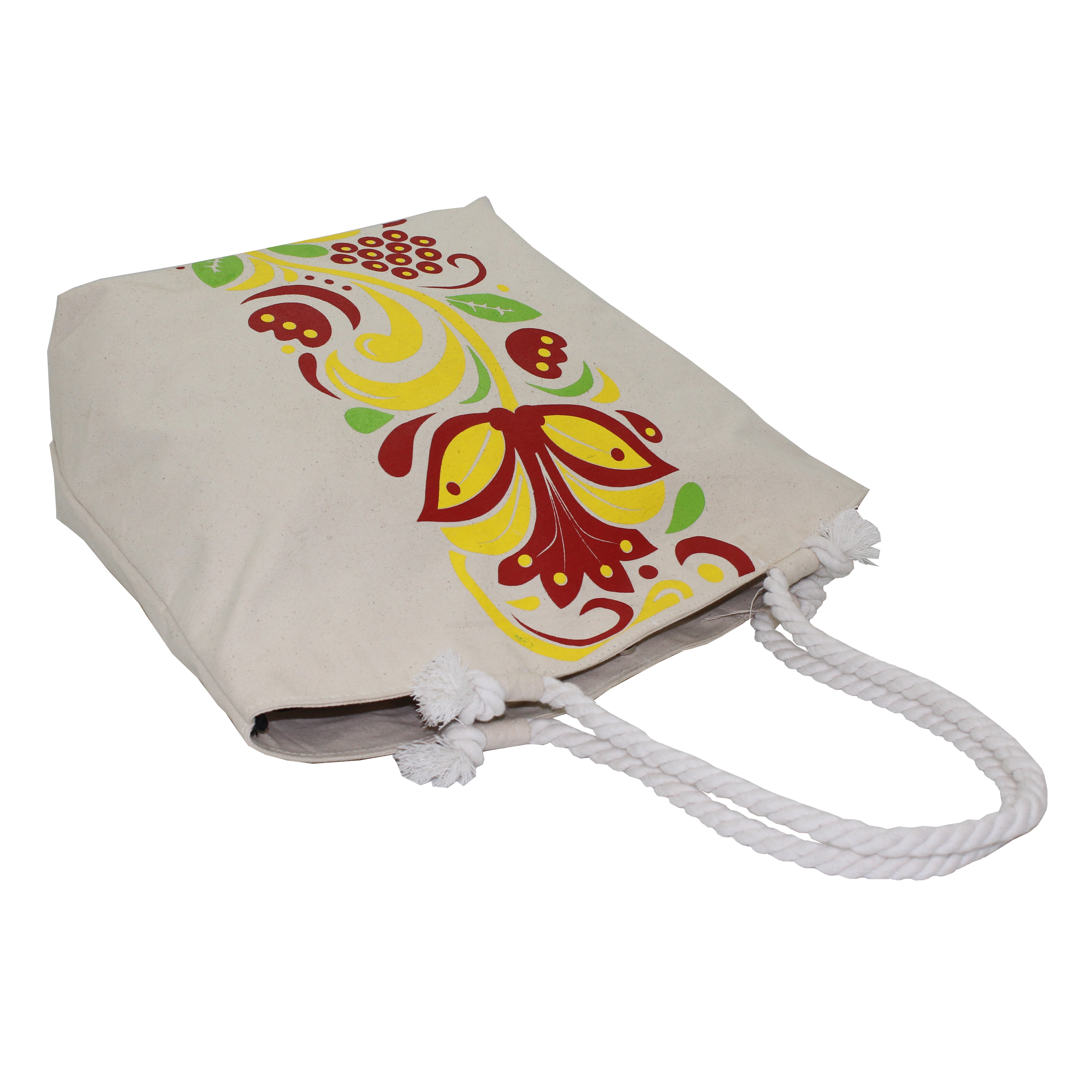 12 Oz Natural Canvas Beach Bag With Inside Lining Capacity: 5 Kgs Kg/day