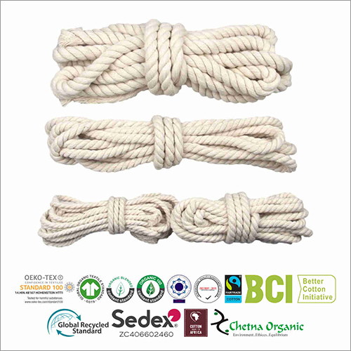 हाथ से बुनी हुई जैविक सूती रस्सी