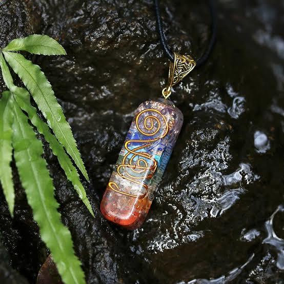 Orgonite Crystal Pendant - Agate Material, 35 Mm Size, Organic Gemstones In All Colors | Protects Against Radiation, Promotes Wellness