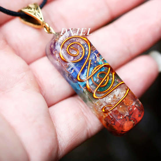 Orgonite Crystal Pendant - Agate Material, 35 Mm Size, Organic Gemstones In All Colors | Protects Against Radiation, Promotes Wellness