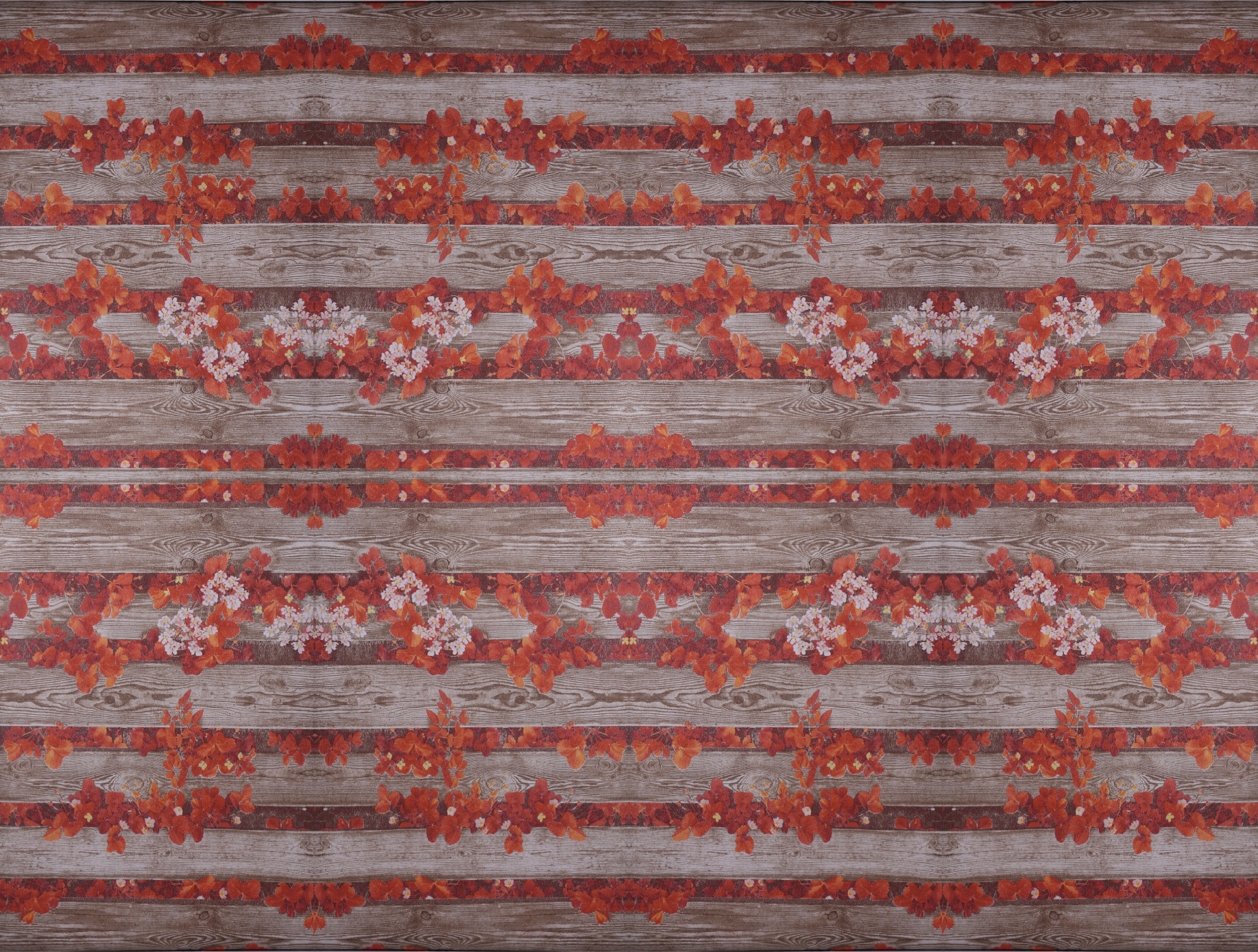 Hh-90403 Non-woven Fancy Leaves Wallpaper