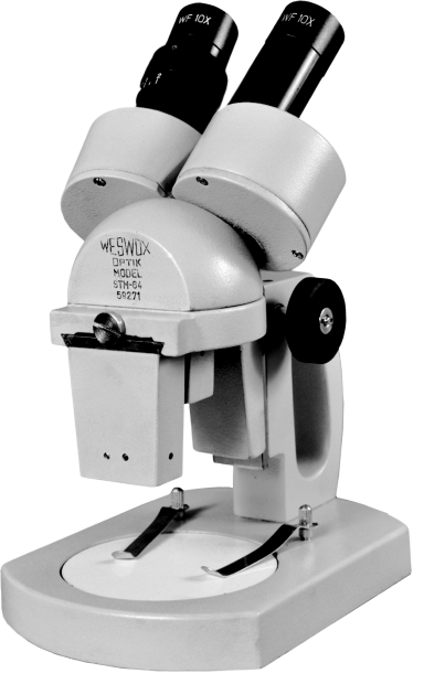 Stereoscopic Binocular Microscope - Metal Body, 50mm Working Distance | 1x/2x Objectives, 10x Eyepieces, Rack And Pinion Focusing