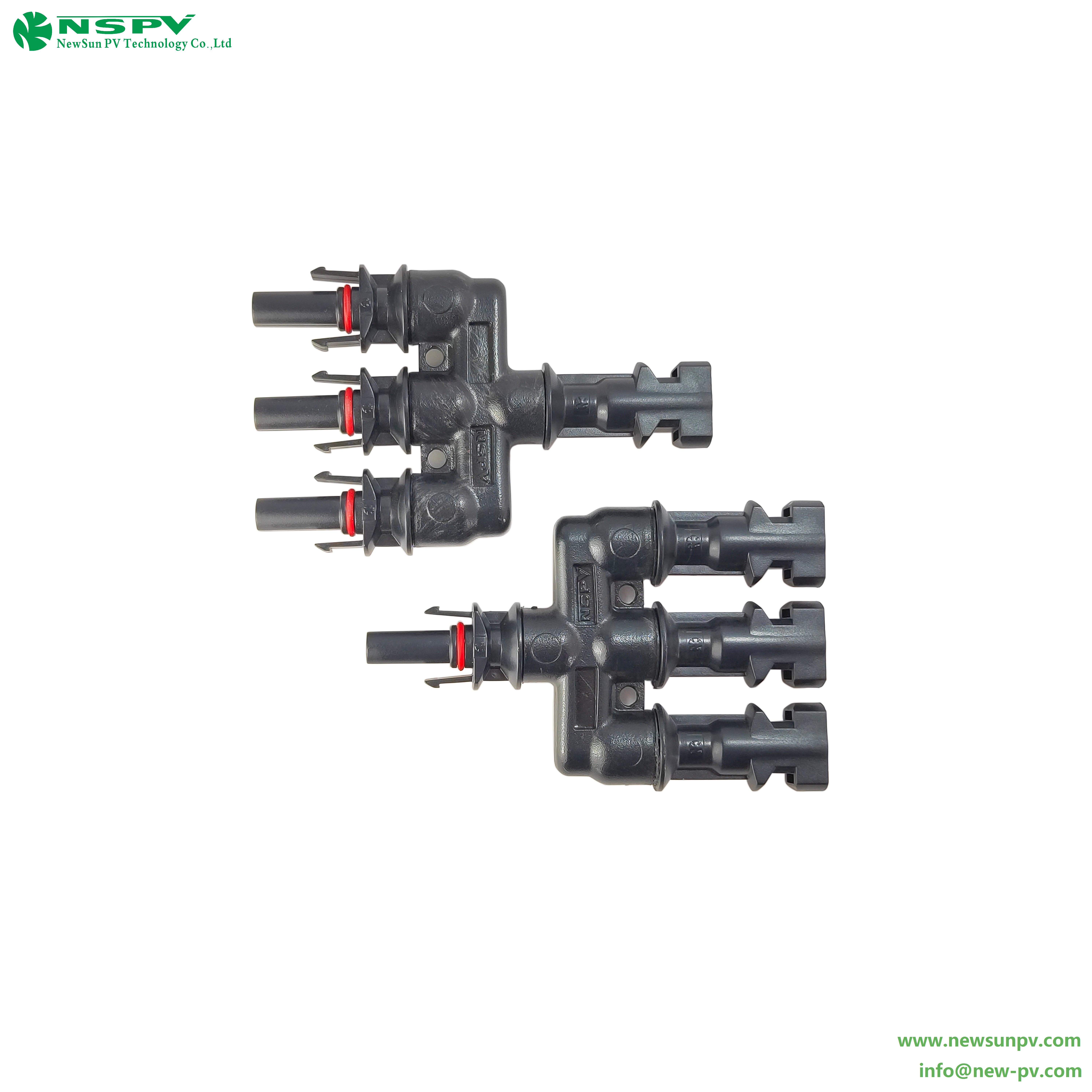 Ip67 Waterproof 3 To 1 Solar Branch Connectors 1000vdc 30a Pv4.0 Branch Connectors - Color: Black
