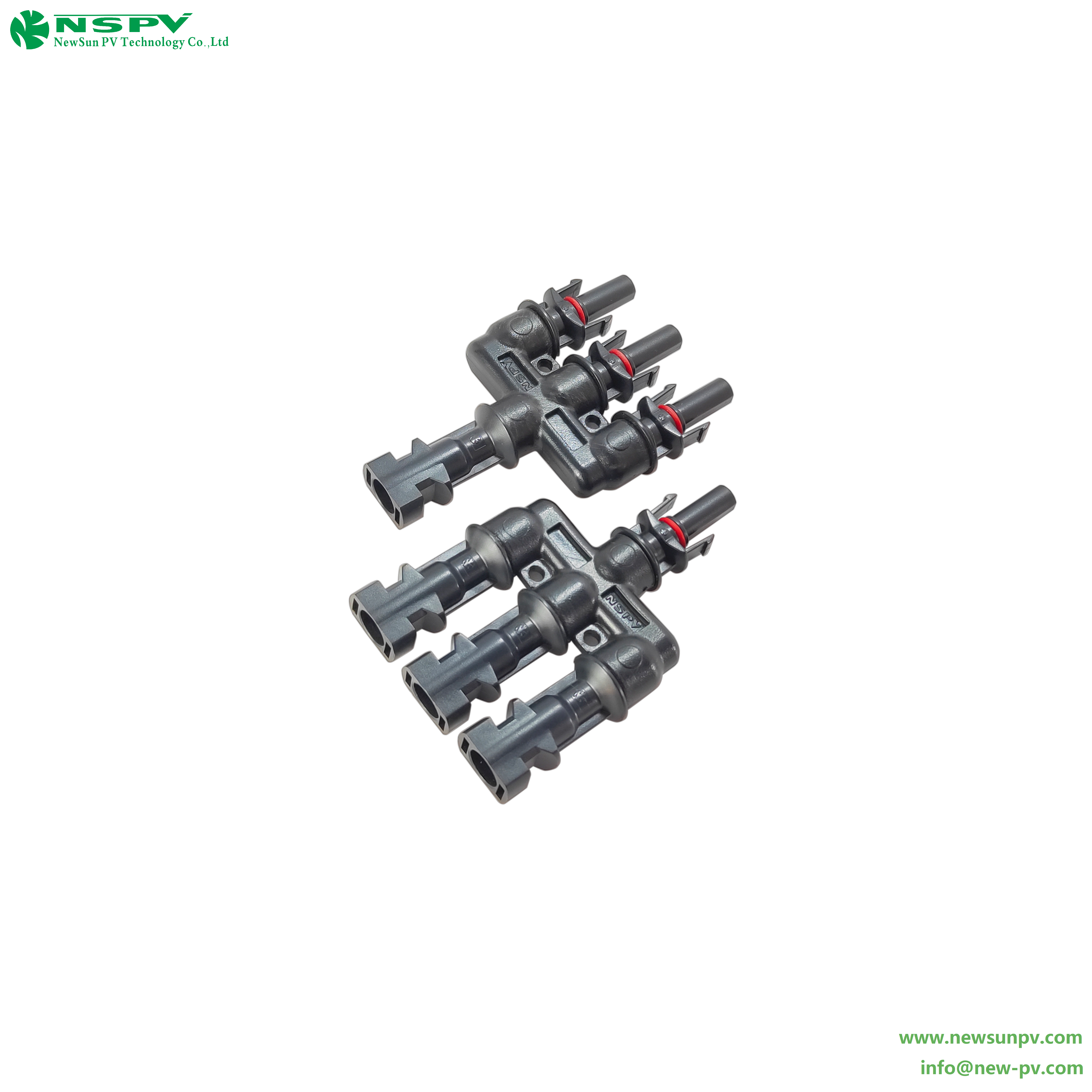 Ip67 Waterproof 3 To 1 Solar Branch Connectors 1000vdc 30a Pv4.0 Branch Connectors - Color: Black