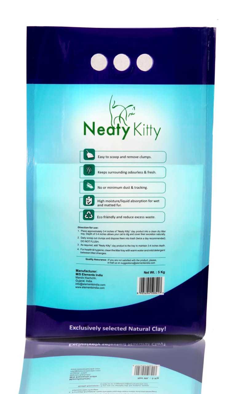 Neaty Kitty Clumping Cat Litter - Bentonite, 3 Mm | Quick Clumping, Superior Odor Control, Easy Clean-up, Soft Texture