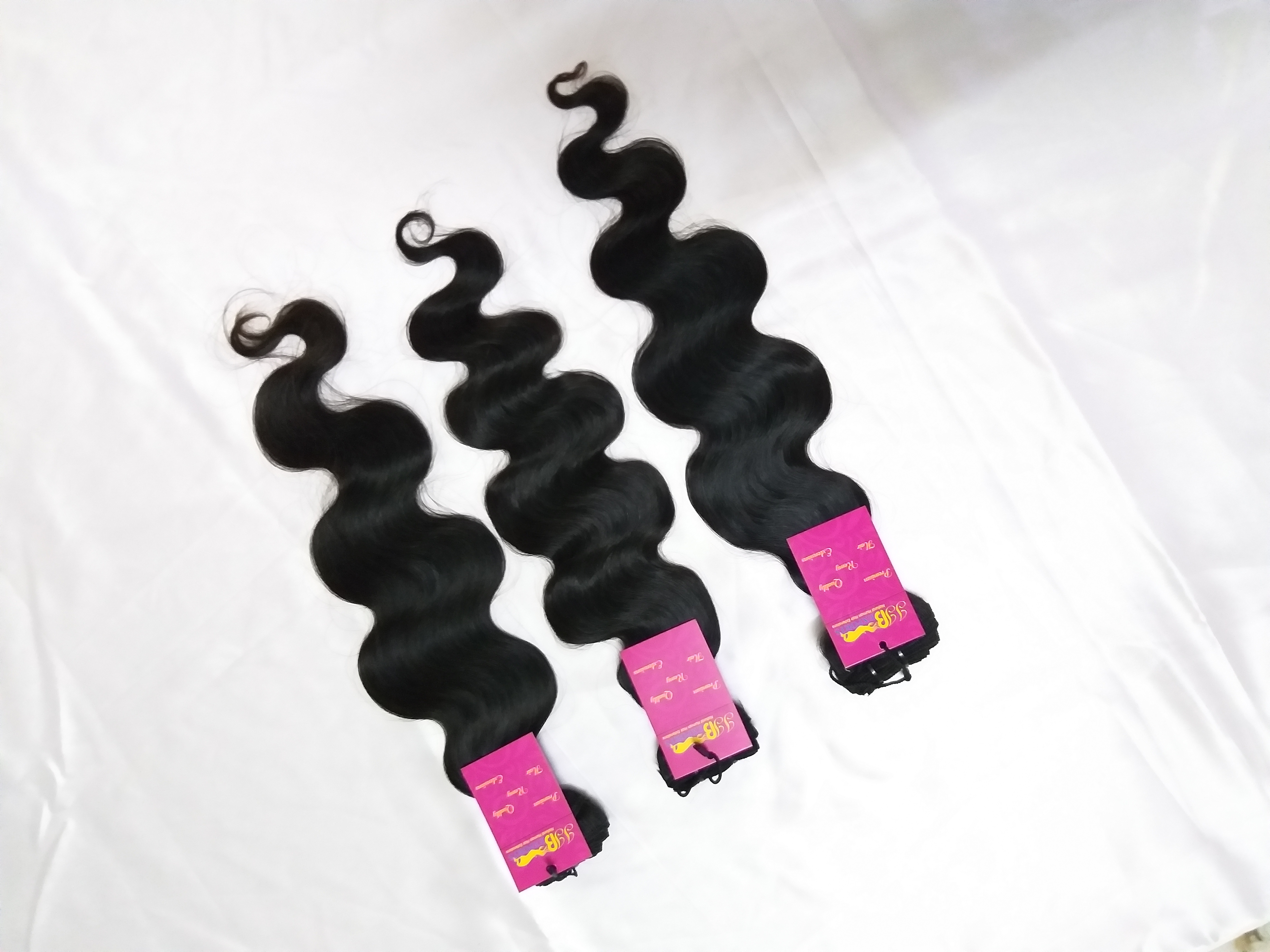 Virgin Body Wavy Brazilian Grade Indian Wave Human Hair - Color: Natural Black