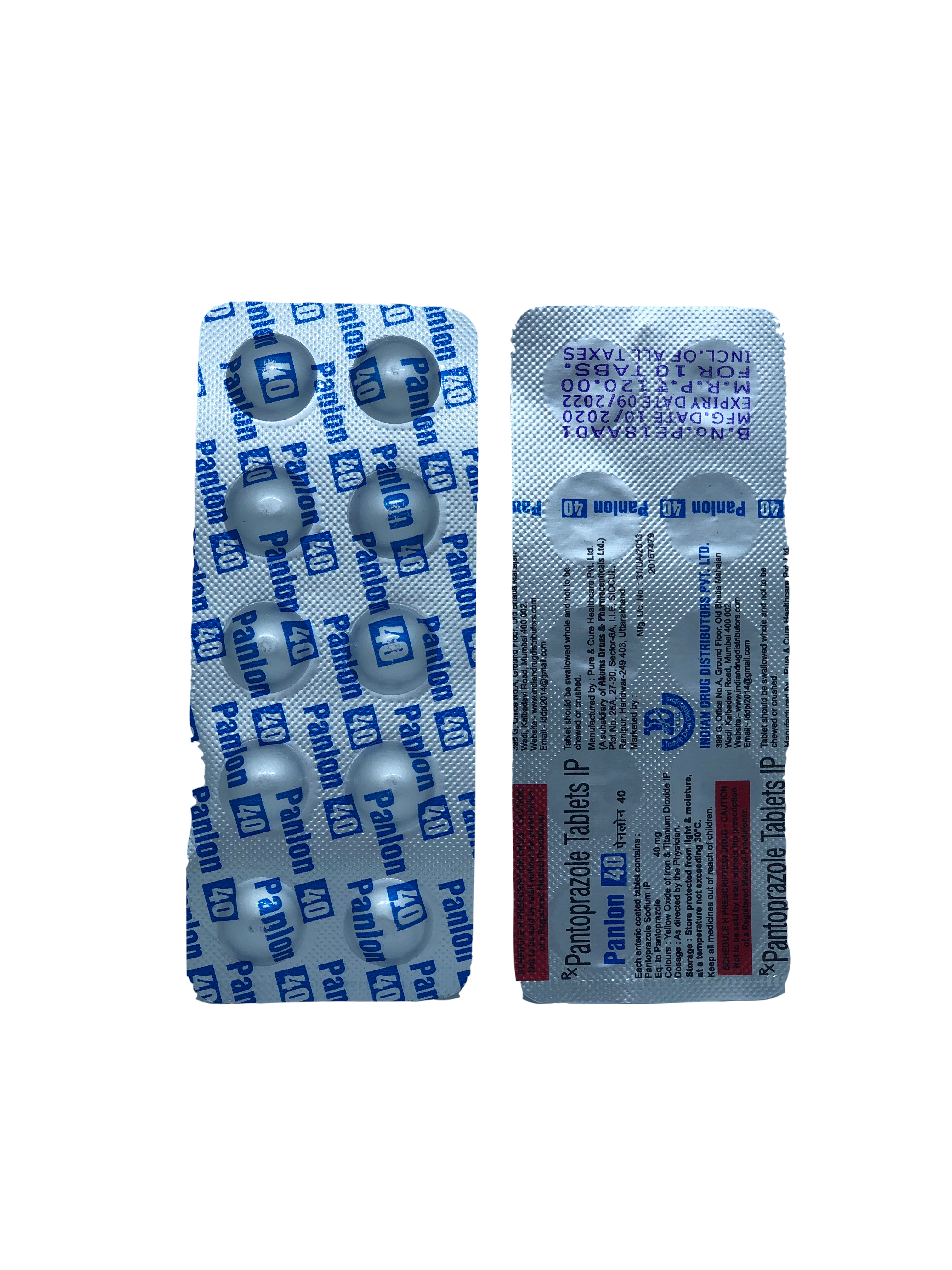 Pantoprazole - 40 Mg Enteric Coated Tablets | Yellow Oxide Of Iron, Titanium Dioxide, Normal Storage