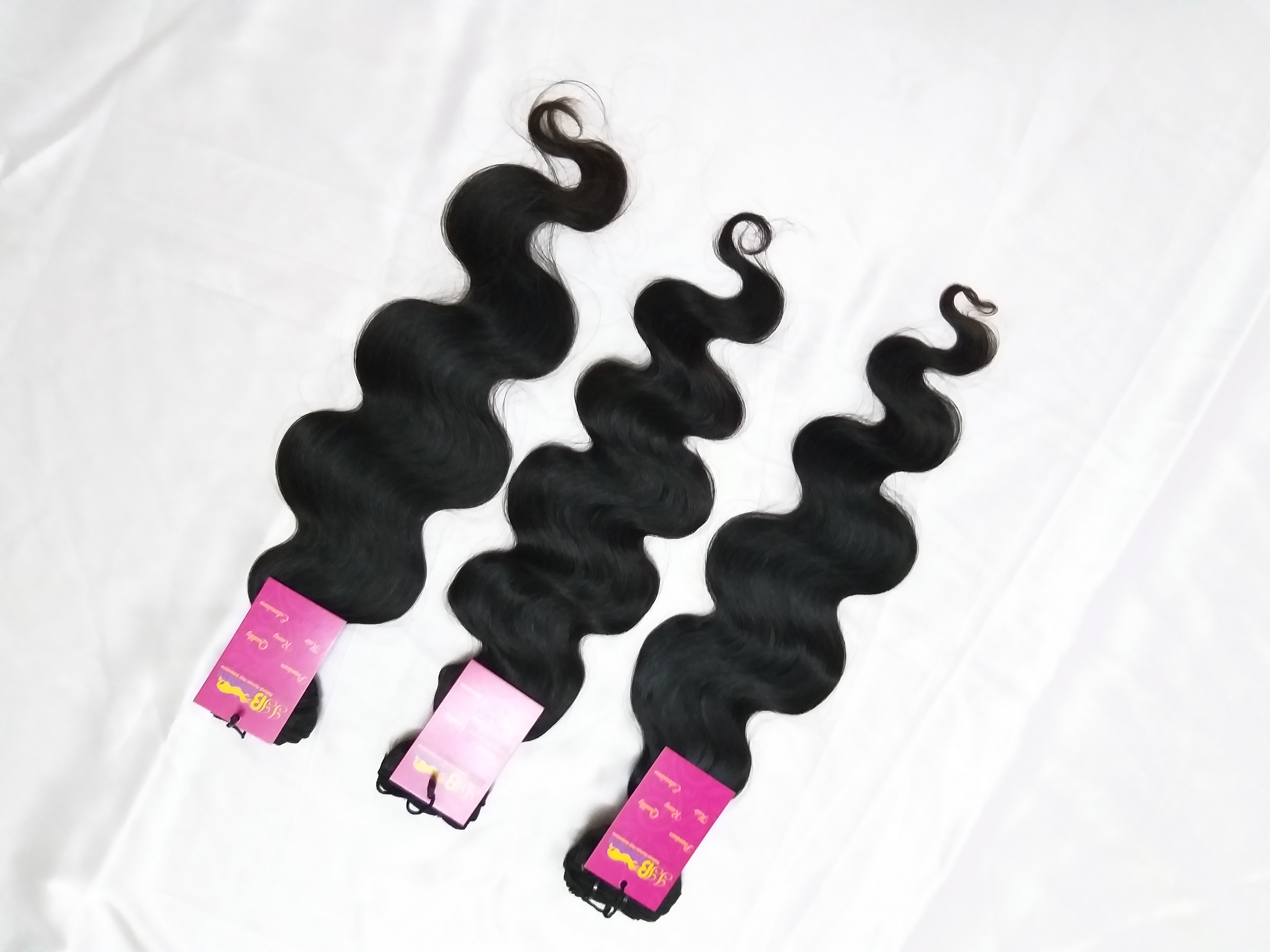 Virgin Body Wave Hair Bundle With Closure Frontal Human Hair - Color: Natural Black