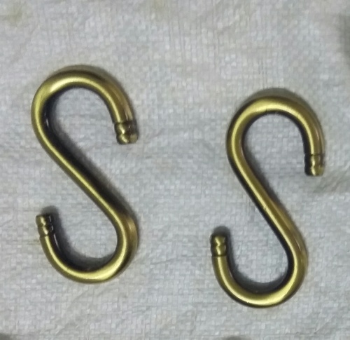 Brass Jhula "S" Hook - Customized Antic Finish, Heavy-Duty Brass Hanging Swing Hook Design