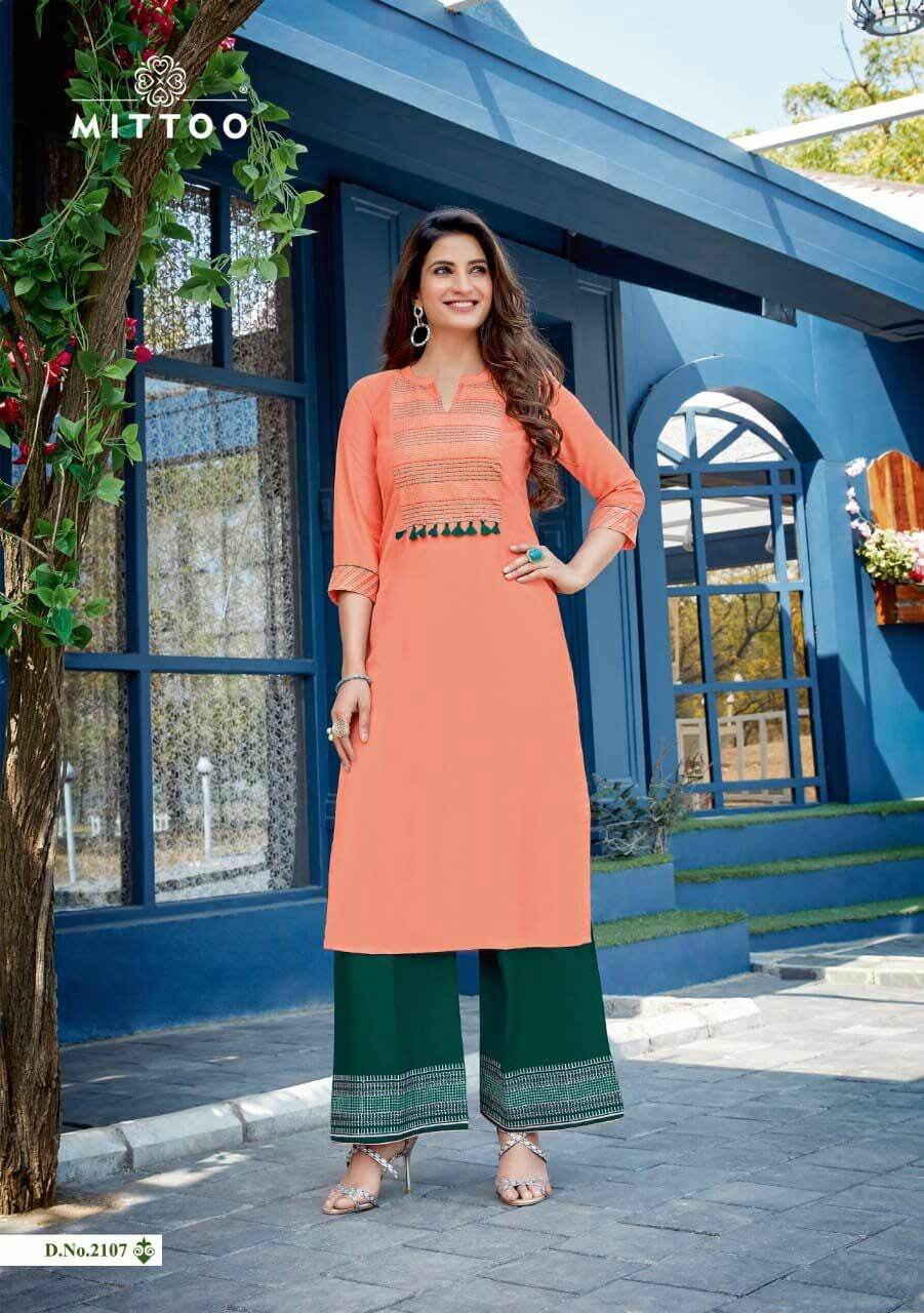 Dry Cleaning Panghat Vol 16 Straight Rayon Embroidery Kurtis With Plazzo Set