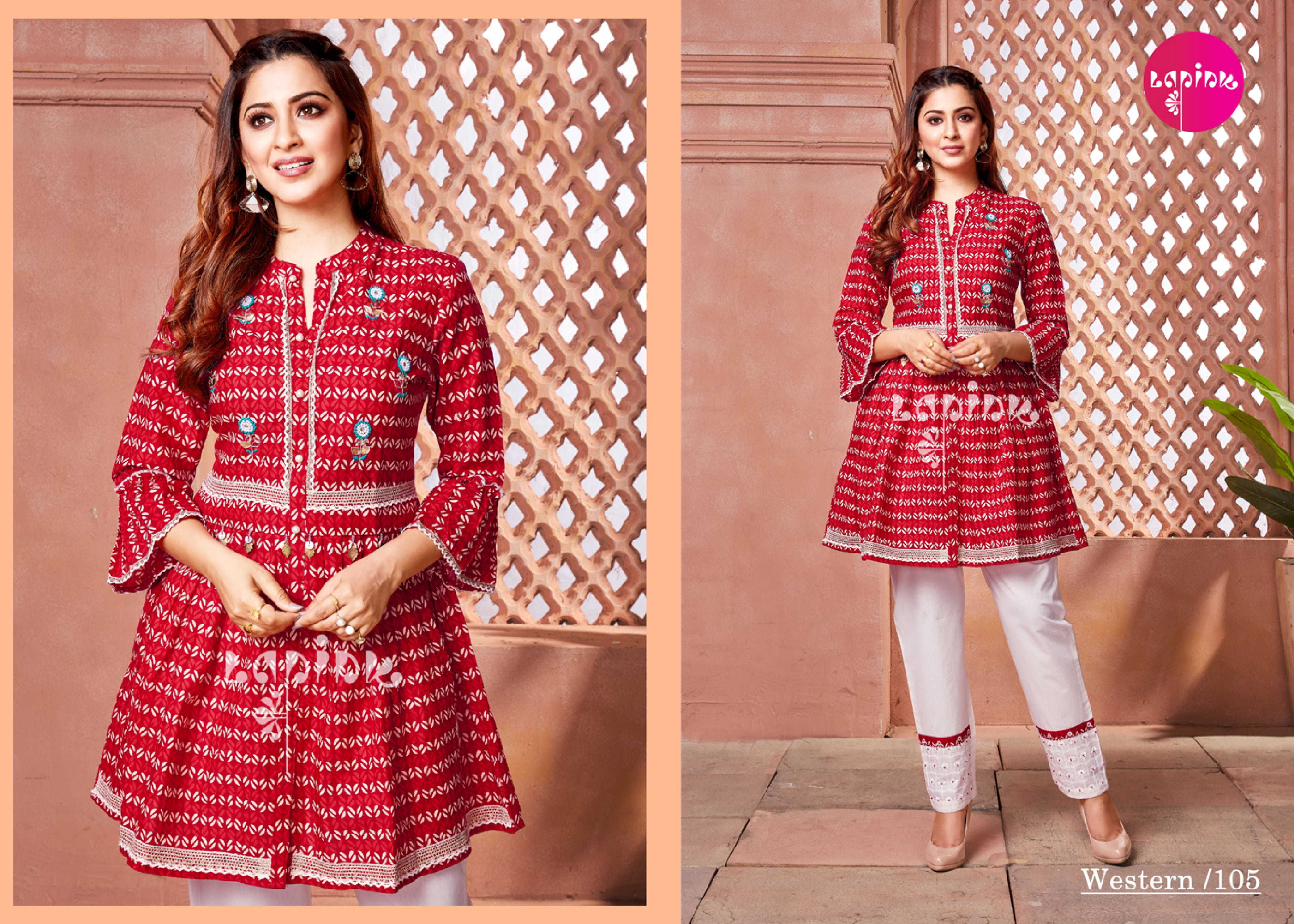 Dry Cleaning Lapink By Western Summer Special Tunics Top With Pant Catalogue