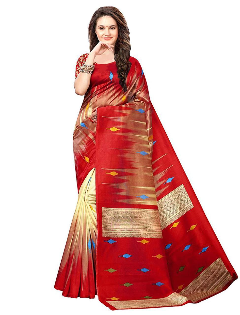 Mysure Saree - Mysure Silk Fabric Customized Size Regular Color | Heavy Digital Printed Design Breathable & Washable Casual Dress Type