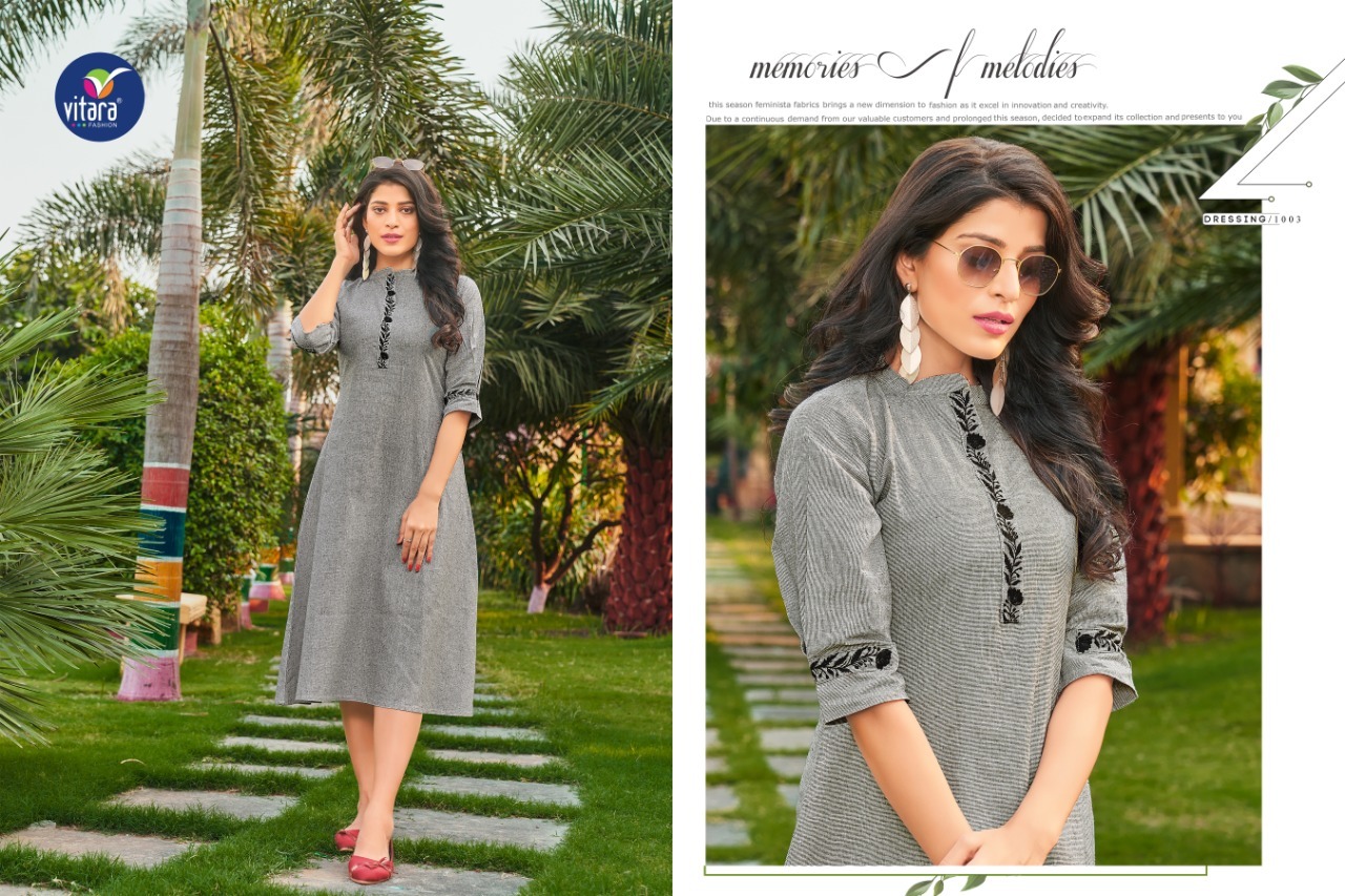 Dry Cleaning Vitara Fashion By Eliza-2 Cotton Kurtis Catalogue