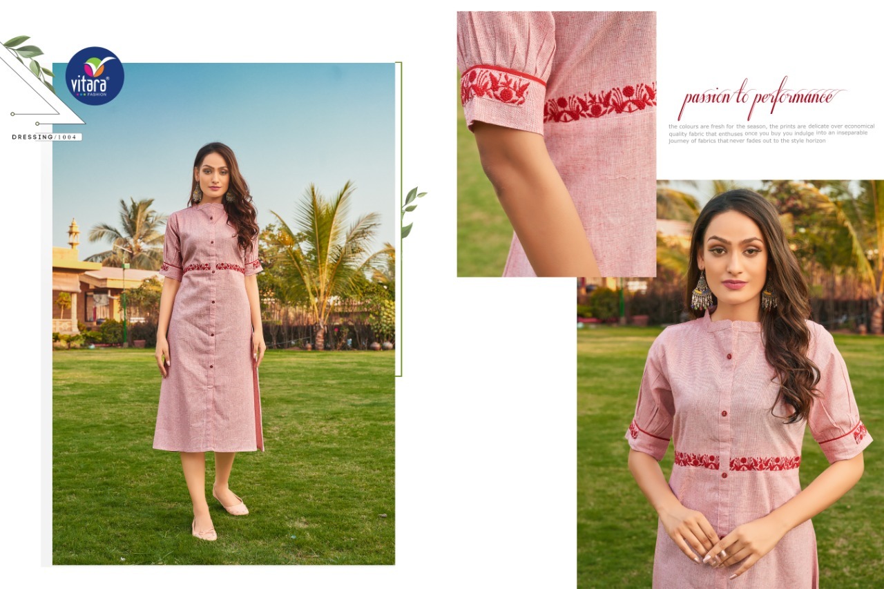 Dry Cleaning Vitara Fashion By Eliza-2 Cotton Kurtis Catalogue