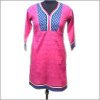 Ladies Fancy Kurti - Cotton Blend, Sizes S to XL | Washable, Casual Wear for All Seasons