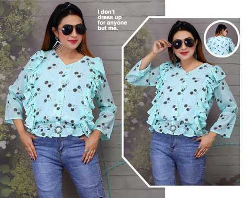 Printed georgette top